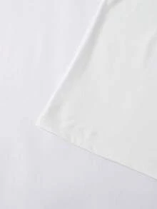 Men's Fashionable Athletic Short-Sleeved T-Shirt With Double Stripes, Simple Round Neck, Suitable For Everyday Casual Wear In Spring And Summer, And For Street Style. - White - View 6