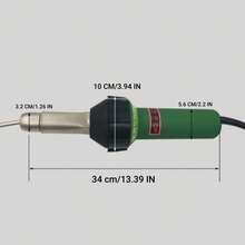 Soldador De Plástico De Aire Caliente De 1600 W, Pistola Calor Aire Caliente Plástico Pvc Soldadura Kit, Antorcha De Soldadura De Pistola De Aire Caliente, Pistola De Calor, Soplete De Soldadura Portátil Con Varias Boquillas - Tipo de Enchufe A USA (110-127V) - Ver 5