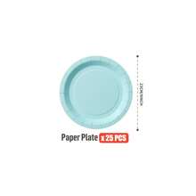Sky Blue Disposable Plates, Napkins, Cups - 25 Guest Party Supplies Set, Disposable Paper Plates Suitable For Birthday, Wedding, Theme Party, Family Picnic - Multicolor - View 6