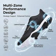 ZIITOP  Baseball Cleats Mens Softball Cleat Turf Shoes For Men - Black - View 5