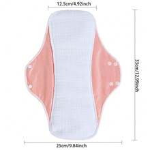 6pcs Reusable Cotton Sanitary Pads, Washable Incontinence Pads For Elderly, Postpartum, Leak-Proof Underwear Liners - Multicolor - View 7