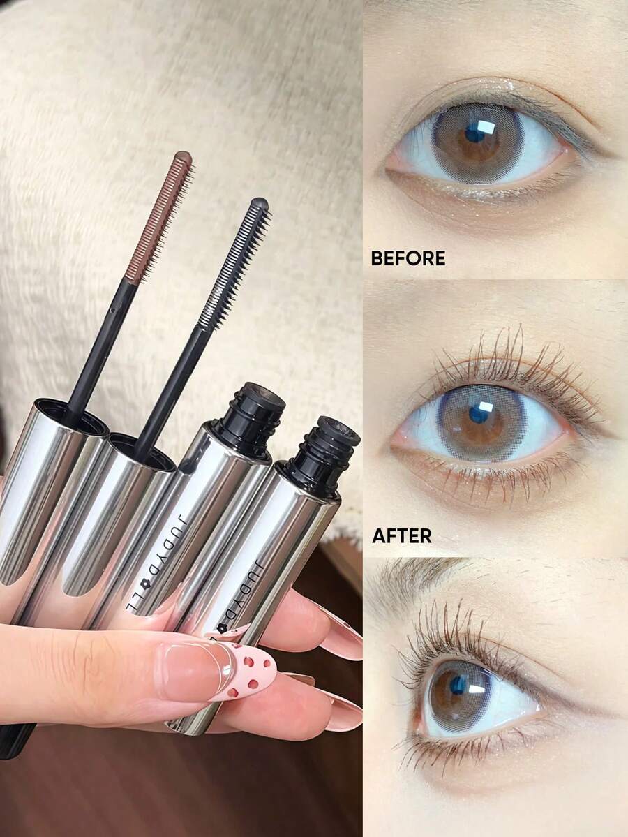 JUDYDOLL [双翼] 精华睫毛膏，丰盈，纤长，卷翘，防水，防晕染，速干睫毛膏，适合初学者，派对，音乐节，约会 - 02 Brown - 查看 1