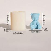 Wax Product Mold Cute Bear With Heart Paw Silicone Mold - DIY Aromatherapy Wax Melts & Decorative Candles Tool, Ideal For Valentine's Day, Mother's Day, Christmas, Birthday & Anniversary Decor/Gifts, Reusable Easy Demold - Seated Bear With One Clenched Fist Mold - View 9