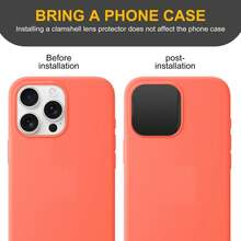 1 Set Privacy Protection Cover Compatible With Apple 17 Pro/17 Pro Max, Includes 1 Front Camera Privacy Cover And 1 Anti-Spy Camera Cover, Easy Adhesive Design, Compatible With Apple 11/12/13/14/15/16/17 Pro Max Applicable To Daily Shield, Office, Home Daily Shield Office Home Lens Protector Phone Camera Cover Waterproof Shockproof Anti-Fall Scratch Resistant - Black - View 5