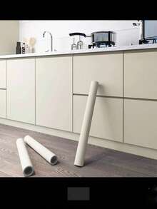 1卷哑光自粘乙烯基壁纸，自粘台面家具衬垫，适用于翻新和颜色更换，可移除哑光质感，自粘壁纸，艺术墙面装饰，家居装饰，墙面装饰，房屋装饰 - 米色 - 查看 7