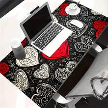 Large Heart-Shaped Mouse Pad & Desk Mat, With Non-Slip Rubber Base, Red & Heart-Shaped Design, Swirl Pattern - Soft Fabric Surface, Smooth Gliding, Suitable For Gaming & Office, Durable Desk Mat, Suitable For PC, Laptop, Computer Accessories (Valentine's Day Gift Idea) - Nhiều màu - Xem 1