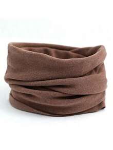 1pc Unisex Thick Fleece Scarf - Windproof, Warm, Solid Color, Stretchy Fit, Machine Washable, Suitable For Autumn/Winter Fashion, Winter Fashion Accessory | Minimalist Scarf | Polyester Blend Scarf, Women Scarf, Women Neck Warmer, Women Headband, Women Headwrap - Multicolor - View 9