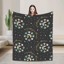 Nightmare Before Christmas Jack Cartoon Super Warm Blanket  Camping Plush Bedding Throws Chair Flannel Bedspread Sofa Bed Cover - Black - View 1