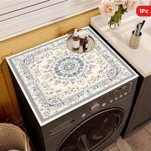 1件波西米亚风图案家电垫，硅胶材质，适用于洗衣机、烘干机顶部，防滑，适用于洗衣房、浴室、家居装饰 - 彩色 - 查看 5
