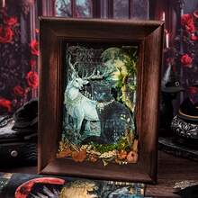 30 piezas/paquete Papeles de fondo con tema oscuro, adecuados para fondos decorativos DIY, regalos festivos, collages artesanales, planificadores decorativos, diarios, scrapbooking y suministros de papelería escolar - Multicolor - Ver 4