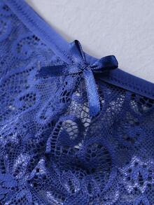 3件套性感蕾丝丁字裤，低腰女式 - 彩色 - 查看 6