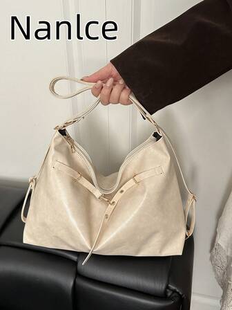 2026 Nueva mochila de hombro tipo tote de gran capacidad casual para otoño/invierno, bolso cruzado ligero