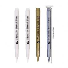 3-12 pezzi/set Pennarelli permanenti metallici, bianco/oro/argento, pennarelli a base di olio impermeabili per rocce, tazze, ceramiche, vetro, forniture per pittura fai-da-te