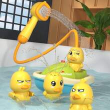 Electric Rotating Water Spray Duck Motorboat Shower Bath Toy For Kids - Multicolor - View 2