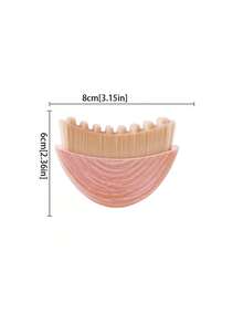 1支粉色淋巴轮廓刷 - 淋巴面部按摩刷，眼部和颈部护理刷，可用于化妆时修饰脸型、塑造面部线条，是一款专业的面部轮廓和护理工具 - 彩色 - 查看 4