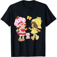 Strawberrys Shortcake & Orange Blossom Cookie Vintage T-Shirt - 黑色 - 查看 1