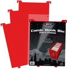 BCW Comic Bin Partitions, Black, 3 Pack, Exclusive Organizer For Short And Long Comic Book Bins | Notched Tabbed, And Structurally Supportive Dividers - ColorD - 查看 1