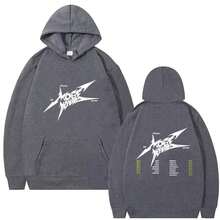 sweat-shirt à capuche pour hommes et femmes de la tournée en direct P1Harmony Live Tour 2025, mode Kpop, sweat-shirt à capuche, unisexe, pull oversize casual - Gris pâle - Voir 4