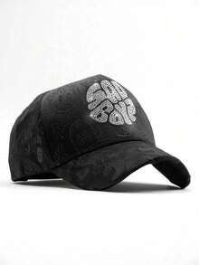 Gorra dandy Hats sad boyz junior h Negro Ajustable Liso - Negro - Ver 9