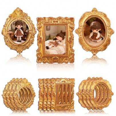 CYPNCiieeo Mini Marco De 15 Uds: Marco De Pucture De Resina Vintage Mini Marco De Fotos Antiguo Marco De Fotos DIY para ExhibiciónFashion