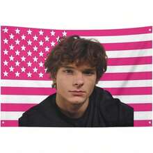 Mason Tapestry Thames Pink Decorative Flags Wall Art Hanging For Outdoor Indoor Room, Bedroom, Living Room, Yard And Porch And College Dorm Decoration Style - 彩色 - 查看 2