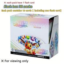 36pcs Pokemon Trading Card Game Booster Pack, Including English Expansion Pack, Battle Cards, Evolution Cards, Trade Cards, Collectible Cards, Toys, Random Styles, Pokemon Collectible Cards, Pokemon Building Borrowed Monster Rare Collectible Cards, Random Pokemon Cards, Pokemon Card Prism - Multicolor - View 9