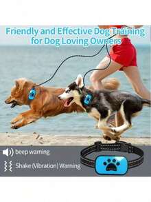 Automatic Dog Training Collar, Vibration & Ultrasonic Anti-Bark Control Device, USB Rechargeable Smart Collar For Dog Training, No Shock - Won't Harm Dogs, Adjustable Size Suitable For Small, Medium And Large Dogs, Charging Cable Included (No Adapter) - Multicolor - View 5