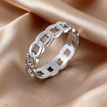 1. Nhẫn phong cách tối giản - Thiết kế mở có thể điều chỉnh, phụ kiện unisex thời trang và thanh lịch với họa tiết trang trí, đặc biệt phù hợp để đeo hàng ngày và trong các dịp lễ. - nhẫn - Xem 5