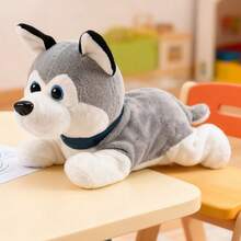 Interactive Electronic Husky Dog Activated By Sound - Puppy Controlled By Voice And Hand Clapping, With Barks And Movements, Realistic Toy For Children, Requires 4 AA Batteries (Not Included)