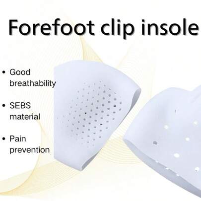 Breathable Forefoot Toe-Cramp Insole SEBS Material Pain-Relief Comfort Pad