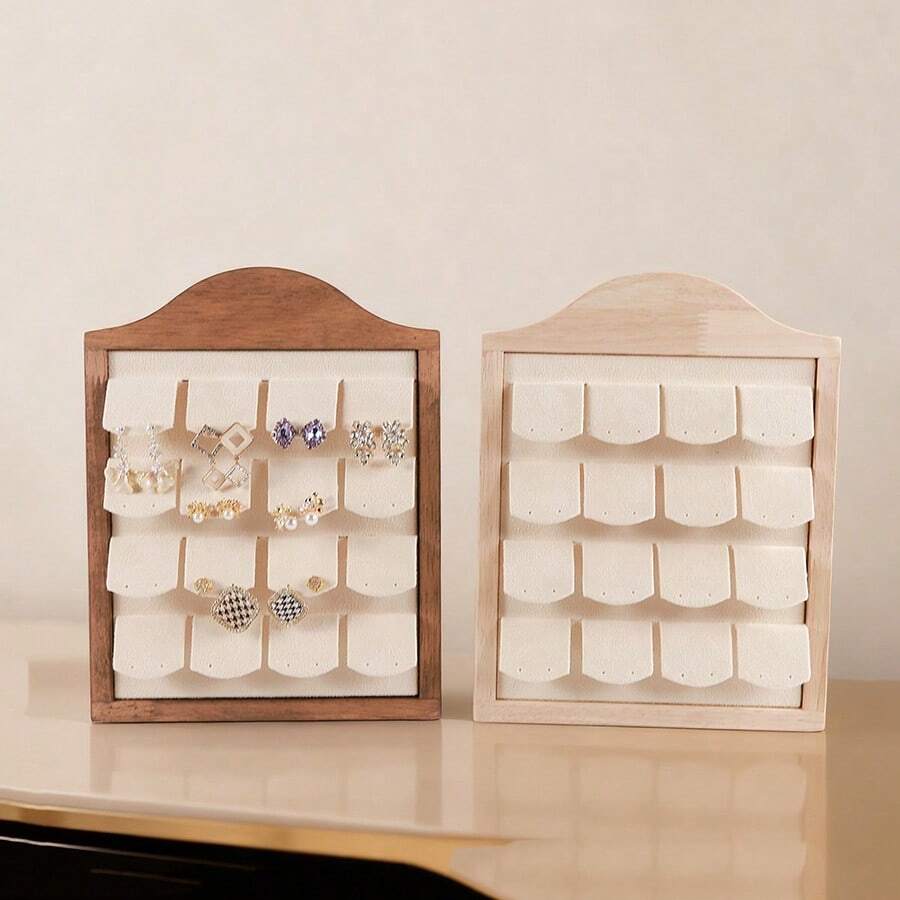 1 khay đựng trang sức bằng gỗ dạng đứng, dung tích lớn, dùng để đựng bông tai, trưng bày trang sức. - Nhiều màu - Xem 1