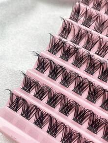 Hinarin 200片装假睫毛套装 8-16mm DIY假睫毛嫁接套装 单根假睫毛嫁接套装 全套假睫毛套装 化妆假睫毛套装 - 黑色 - 查看 5