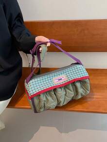 Túi đeo vai thời trang mới 2025, thiết kế độc đáo, đa năng, dành cho mùa thu/đông, túi đeo chéo nhỏ gọn, phong cách, túi Boston dung tích lớn, túi quà tặng đường phố cho nữ. - Nhiều màu - Xem 5