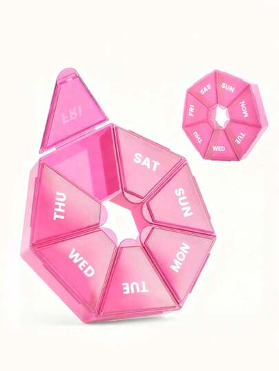 Half-Tablet Pillbox, Everyday Pillbox, Portable Travel Pillbox, Fits In Your Pocket Or Purse, Suitable For Vitamins/Fish Oil/Tablets/Supplements - Ideal For Arthritis Sufferers.