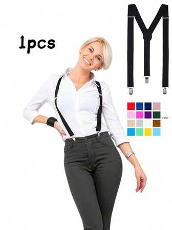 1 pieza Tirante de espagueti ajustable en forma de Y para mujer, tirante elástico cómodo, banda elástica ajustable y clip de metal, adecuado para boda, actuación, atuendo juvenil universitario, regalo de vacaciones, regreso a la escuela