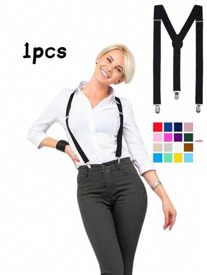 1件装女士可调节Y型细肩带吊带裙，舒适弹力肩带，可调节弹力带和金属夹扣，适合婚礼、演出、大学校园装扮、节日礼物、返校季等场合。