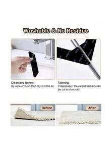 1pc Super Absorbent Bathroom Mat, Minimalist Thick Bathroom Carpet, Quick Dry Soft Bath Mat - Multicolor - View 6