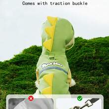 ARC ARCE 防水恐龙造型狗狗雨衣，带尾巴孔，适合中大型犬，例如贵宾犬、金毛寻回犬 - 彩色 - 查看 8