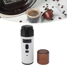 Portable Capsule Coffee Maker 72W Automatic Cordless Heating Small Electric Coffee Machine For Home Outdoor Travel - 白色 - 查看 1