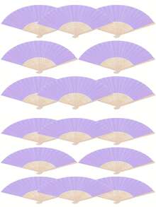 1个彩色折叠手扇，竹制框架设计，轻巧便携，适合夏季降温、家居/办公室装饰、婚礼派对礼品，优雅复古风格，是室内/户外休闲、旅行、房间装饰、可爱小物、母亲节礼物、卧室装饰、花园、厨房装饰、夏季、海滩、旅行必备、房间装饰、软萌玩具、毕业季礼物的理想之选。 - 彩色 - 查看 5