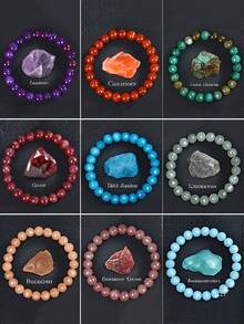 8mm Sunstone Beaded Bracelet, Handmade Jewelry, Wholesale Quartz, Tiger Eye, Agate Crystal Bracelets - Bracelet - View 12