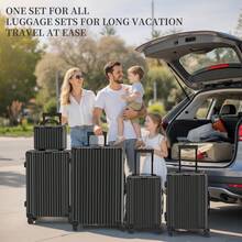 YSTYLE Suitcase Available In Various Colors Made Of PVC Material With Combination Lock And Silent Universal Wheels, Suitable For Storing Clothes For Business Trips, Boarding And Student Boarding. - Black - View 8