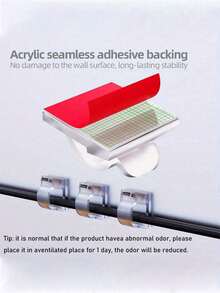 30 Stück Outdoor Kabel Clips mit Klebefläche, geeignet für Weihnachtsbeleuchtung Clips, Dekorative Clips, selbstklebende Haken, Kabelorganisatoren, Lichterketten Zubehör - Weiss - Übersicht 7