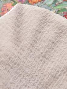 Vihyde 2件組少女甜美休閒紋理荷葉邊飛袖上衣與3D花朵裝飾波浪下擺裙 - 白色 - 查看 7
