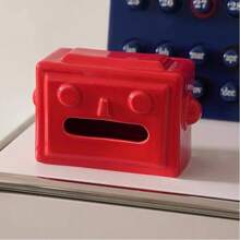 1pc Dopamine Robot Tissue Box, Home Living Room Bedroom, Suitable For Office Desk, High-End Facial Tissue Dispenser - Housewarming Gift - Robot Tissue Box - View 10