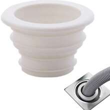 Anillo de Sellado de Tubera de Drenaje, Tapn de Sellado de Manguera de Drenaje de Lavadora de PP, Anillo de Sellado de Tubera de Alcantarillado de Cocina para Cuarto de Lavado y Bao(Blanco) - blanco - Ver 2