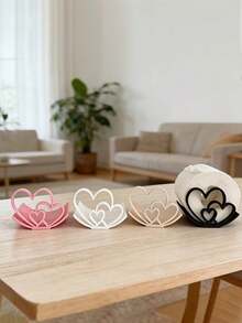 1个浪漫心形卫生纸架 | 塑料材质，自粘式，可独立放置，是圣诞节、情人节、母亲节、生日礼物的理想之选 - 彩色 - 查看 1