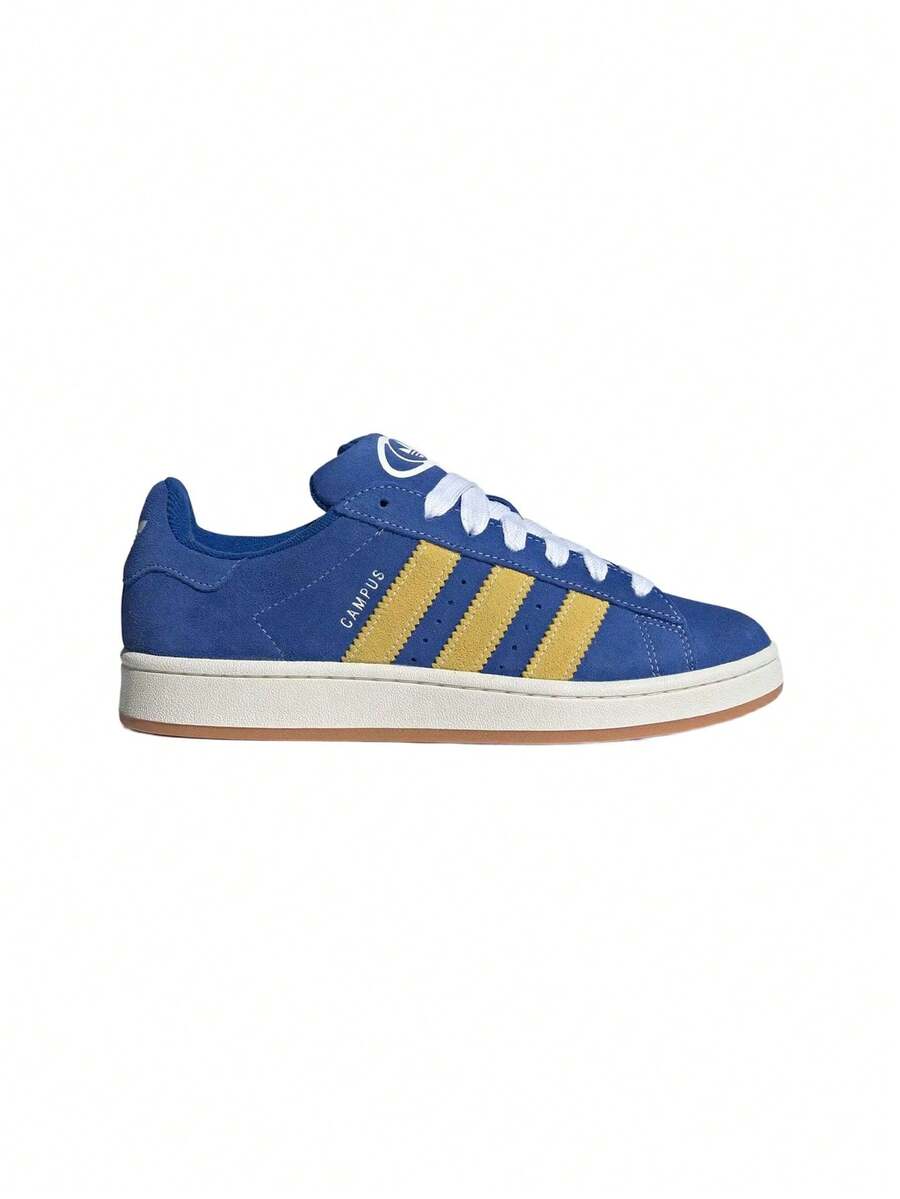 Adidas Campus Women's Casual Athletic Shoes Premium Modern Anti-Slip Training Travel Running White IH8070 - Royal Blue / Solar Yellow / Off White - View 1