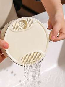 1pc Vegetable Washing Basket With Handle, Household Drain Basket, Rice Washing Bowl - Multicolor - View 9