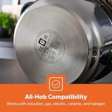6L Stainless Steel Pressure Cooker Induction Hob Compatible Cooker Quick Pressure Release Dual Handles For Fast Cooking At Home Or In Catering Kitchens Energy Efficient Safety Lock Silver - Silver - View 6